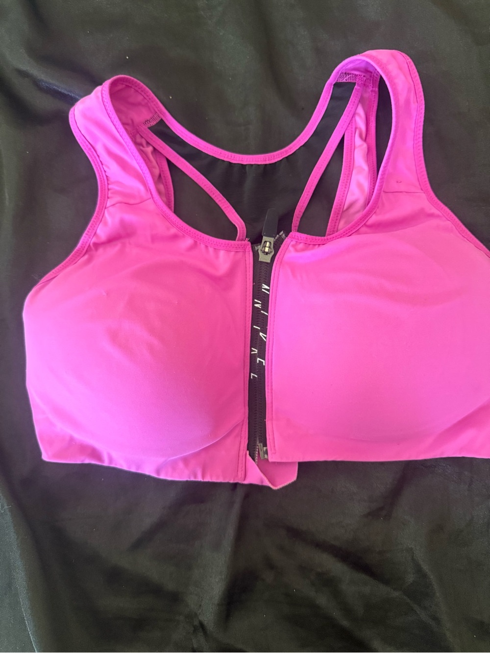 nike Front-Zip Pink Sports Bra  full support- Women Intimates & Sleepwear